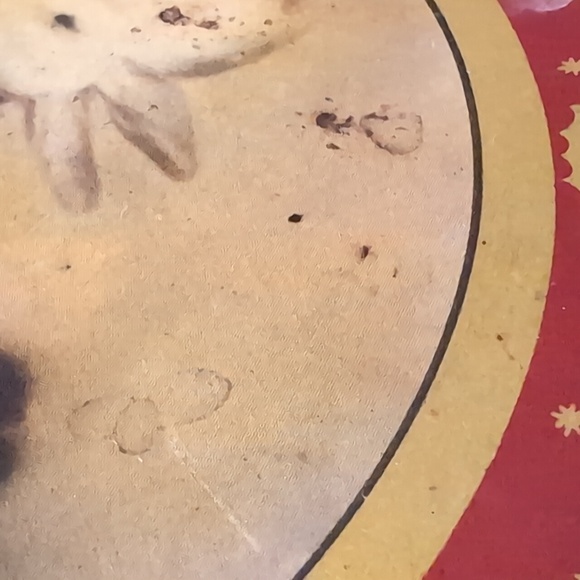 Vintage Peak Frean ,Red and Gold Decorative Tin With Boy And Rabbit . - Picture 4 of 9